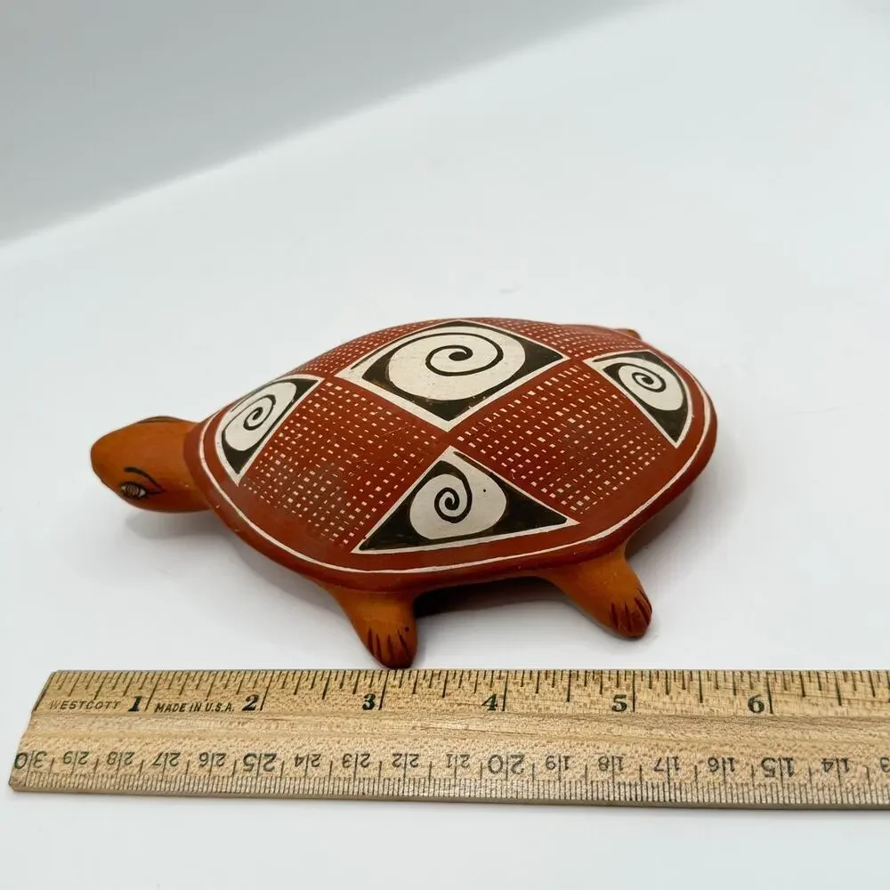 Vintage Turtle Rainmaker Rattle Quibor Lara Venezuela Folk Art Pottery